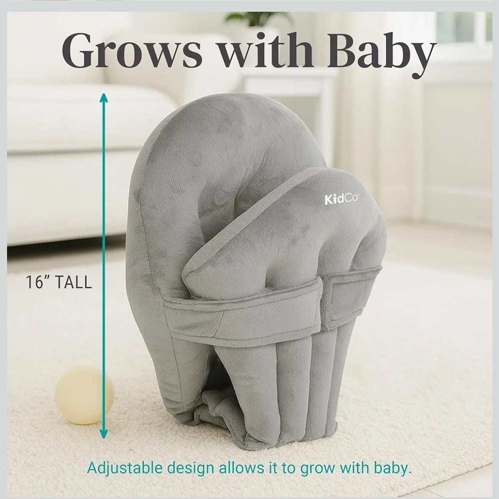 KidCo Gray Plush Baby Support Pillow - Picture 6 of 9